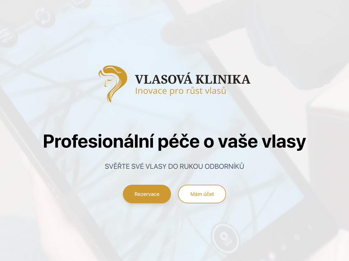 Vlasová klinika - rezervační systém na míru